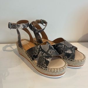 Dolce Vita platform espadrilles in snake print
